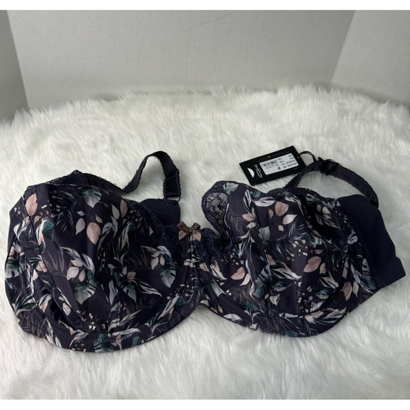 Sculptresse Chi Chi Balconnet Bra Plus Size Unlined Lace Autumn Floral Underwire - Picture 1 of 10